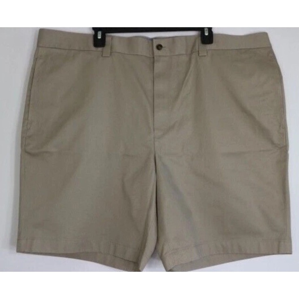 Brooks Brothers Mens Big/Tall Sz 40 Flat Front Chino Khaki Short 9" Inseam - Picture 2 of 8